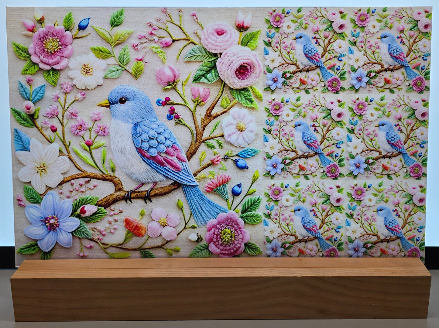 DecoCraft - Scenic Tiles Series - Bluebird Garden