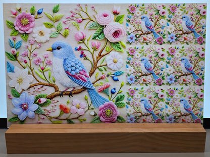 DecoCraft - Scenic Tiles Series - Bluebird Garden