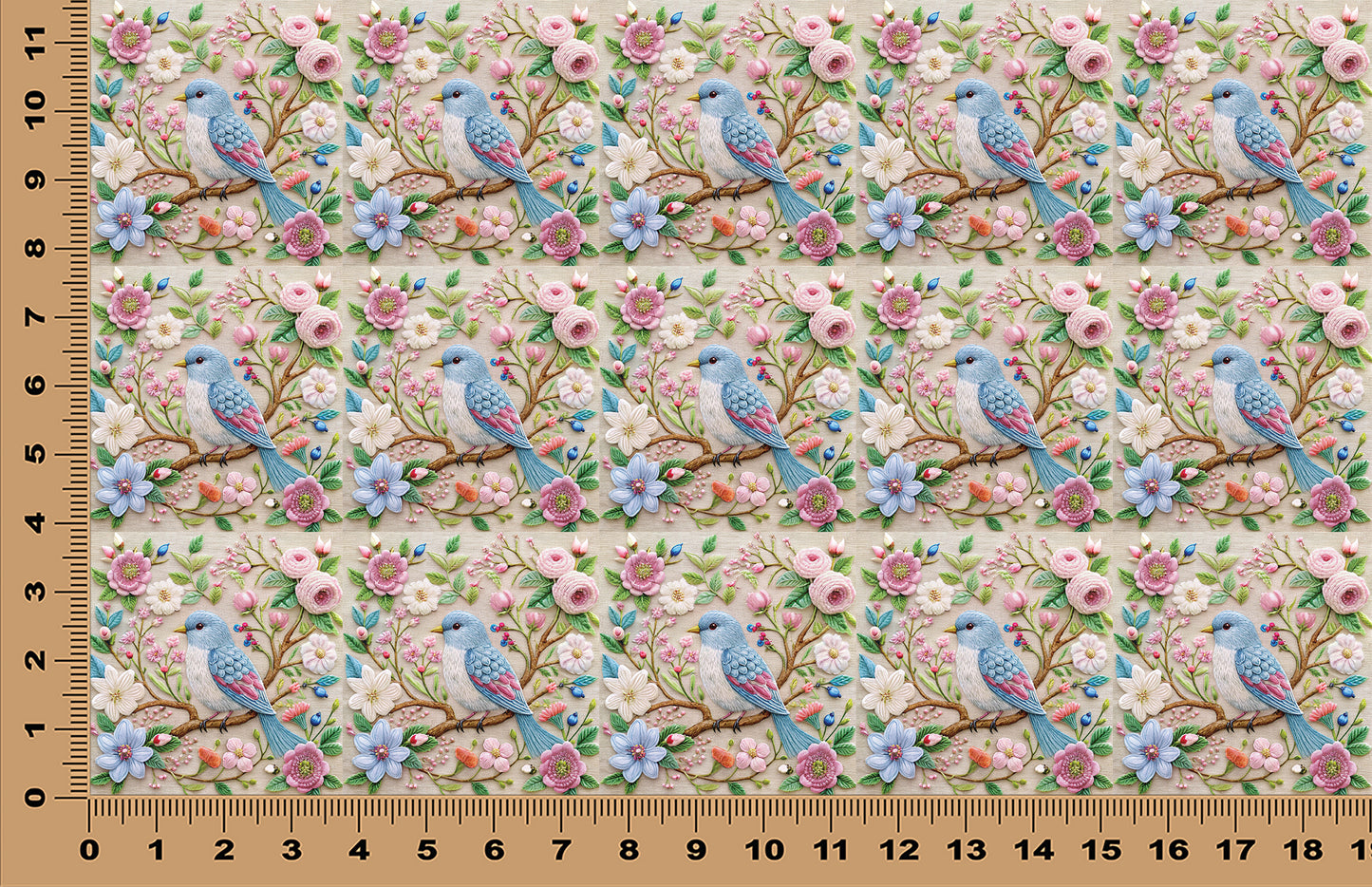 DecoCraft - Scenic Tiles Series - Bluebird Garden