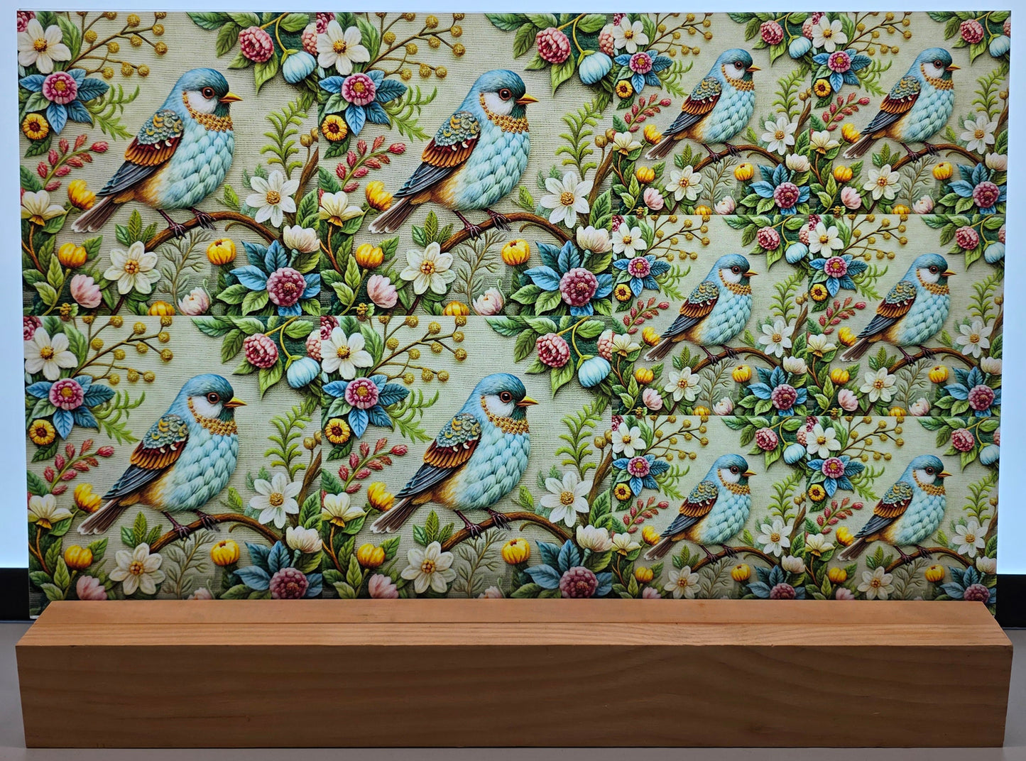 DecoCraft - Scenic Tiles Series - Heirloom Garden Finch