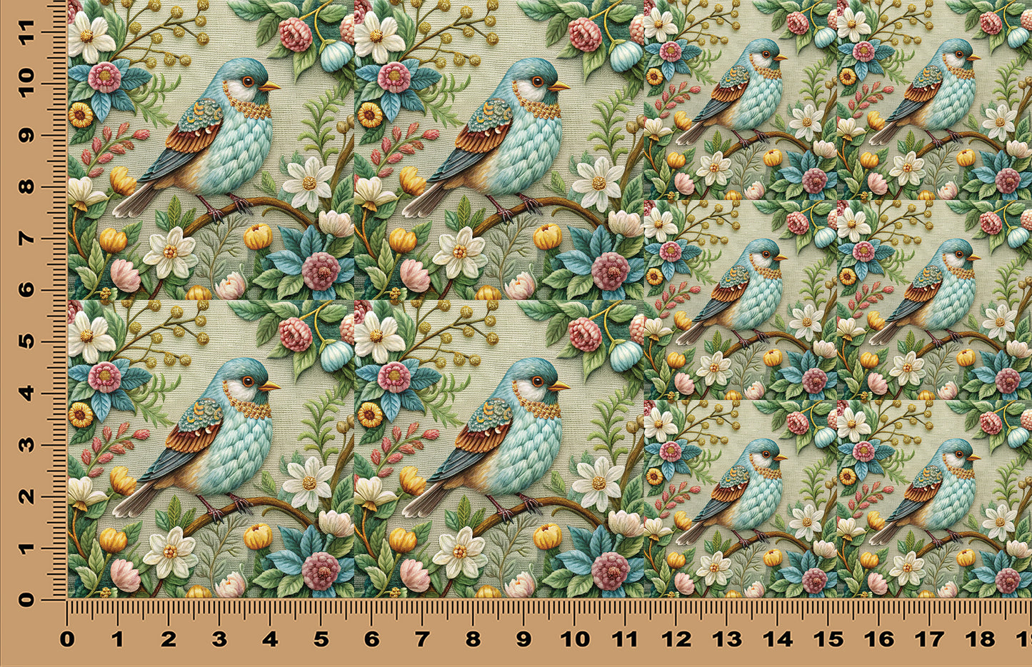 DecoCraft - Scenic Tiles Series - Heirloom Garden Finch