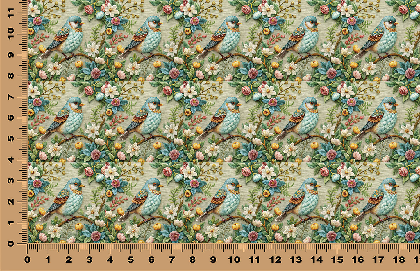 DecoCraft - Scenic Tiles Series - Heirloom Garden Finch