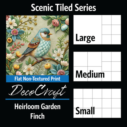 DecoCraft - Scenic Tiles Series - Heirloom Garden Finch