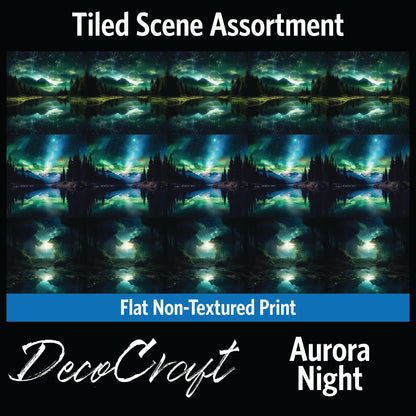 DecoCraft - Scenic Tiles Series - Aurora Night Landscape