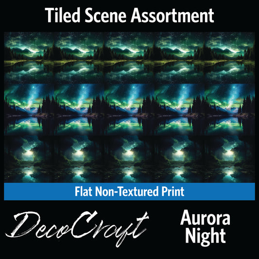 DecoCraft - Scenic Tiles Series - Aurora Night Landscape