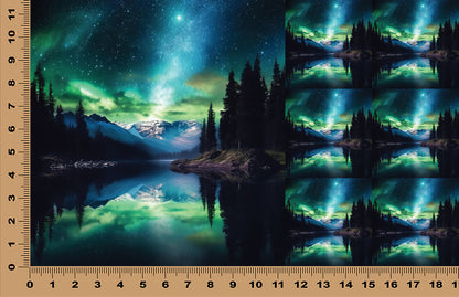 DecoCraft - Scenic Tiles Series - Northern Lights Over the Range