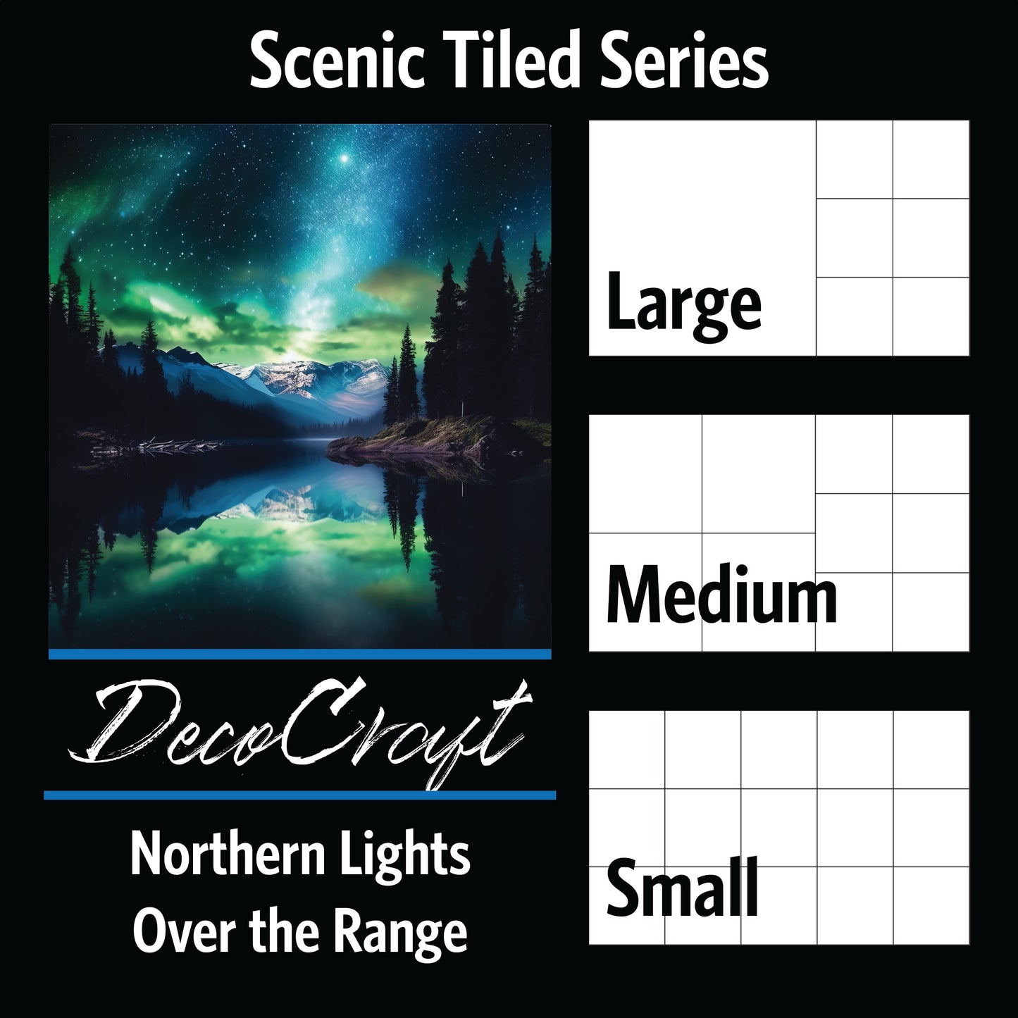 DecoCraft - Scenic Tiles Series - Northern Lights Over the Range