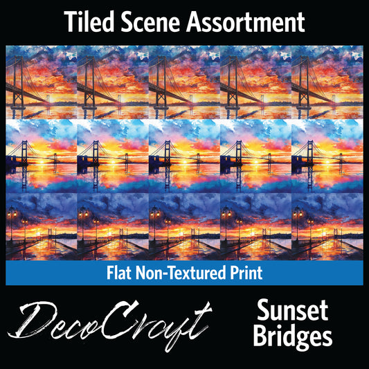 DecoCraft - Scenic Tiles Series - Sunset Bridge Landscapes