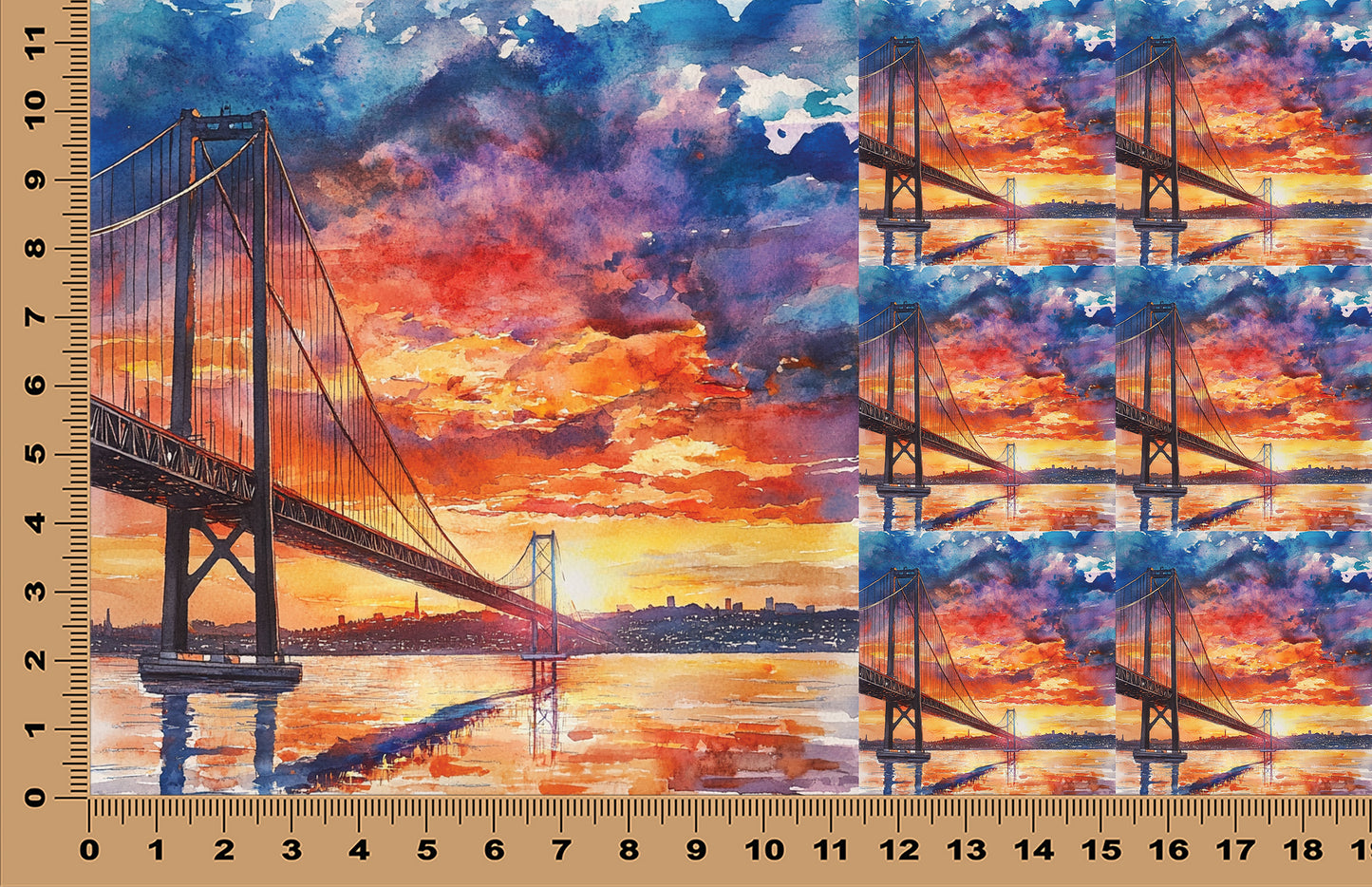 DecoCraft - Scenic Tiles Series - Ember Sky Bridge