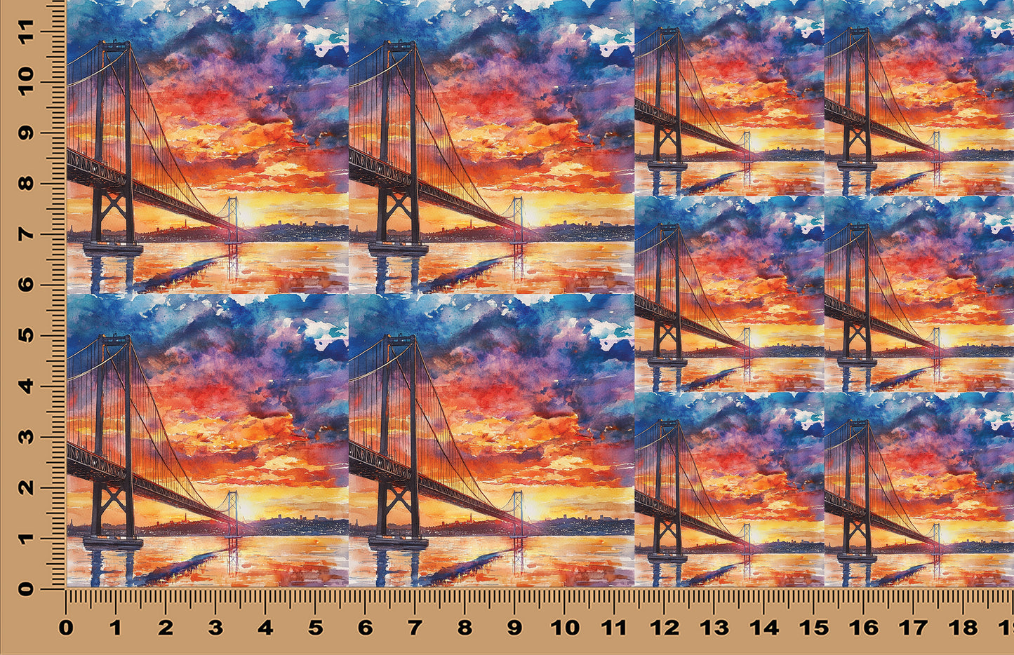 DecoCraft - Scenic Tiles Series - Ember Sky Bridge