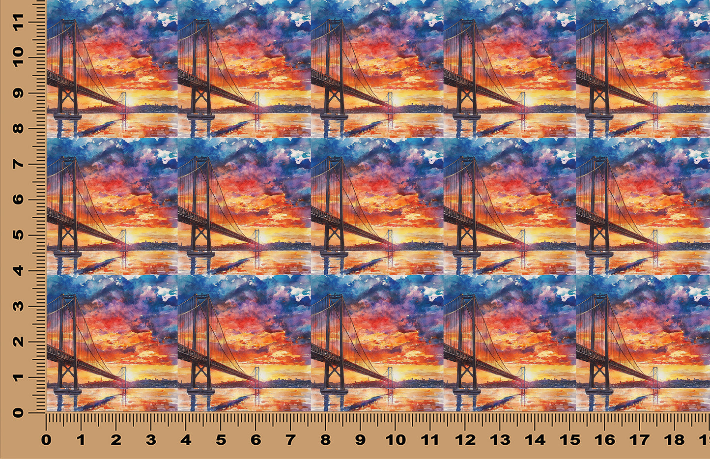 DecoCraft - Scenic Tiles Series - Ember Sky Bridge