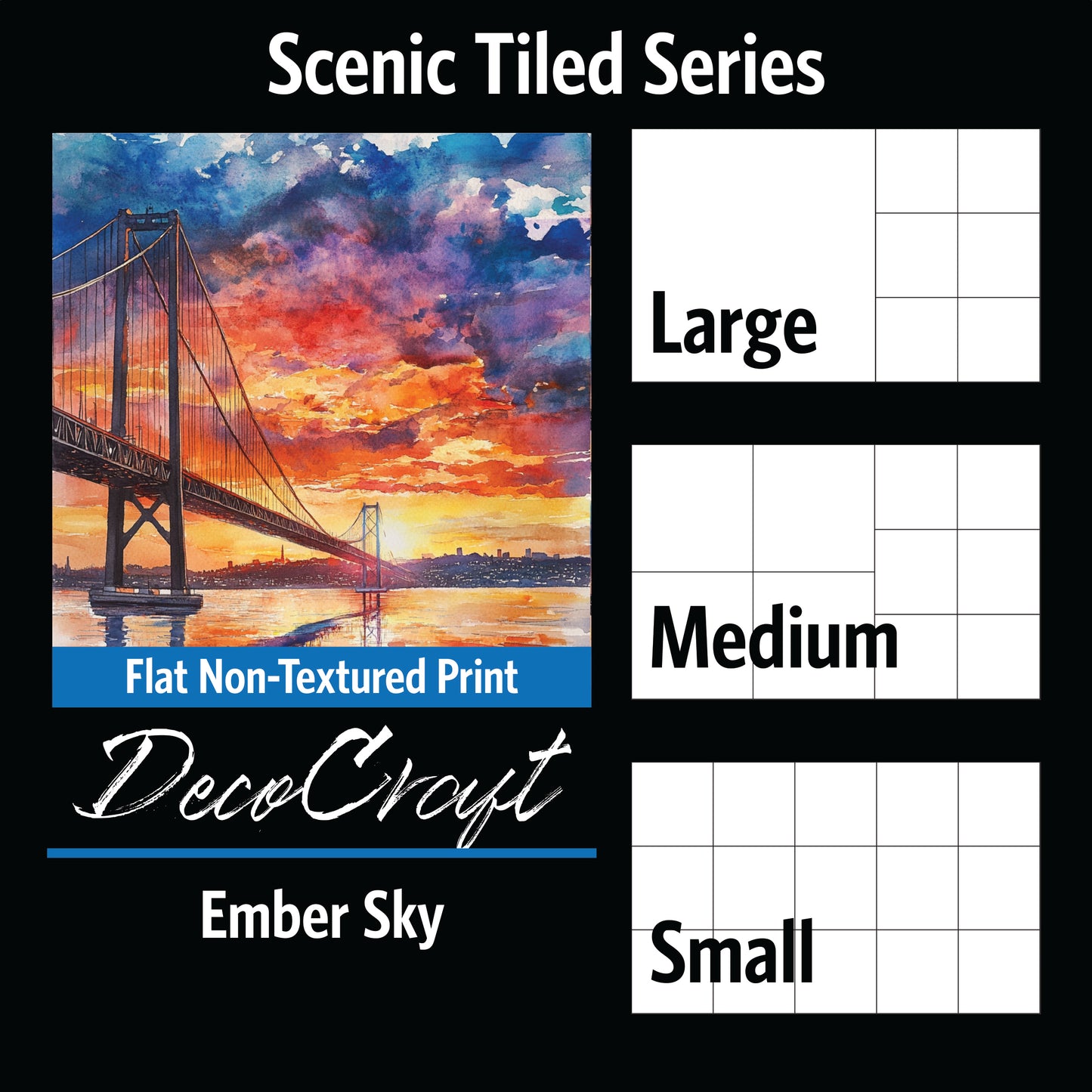 DecoCraft - Scenic Tiles Series - Ember Sky Bridge
