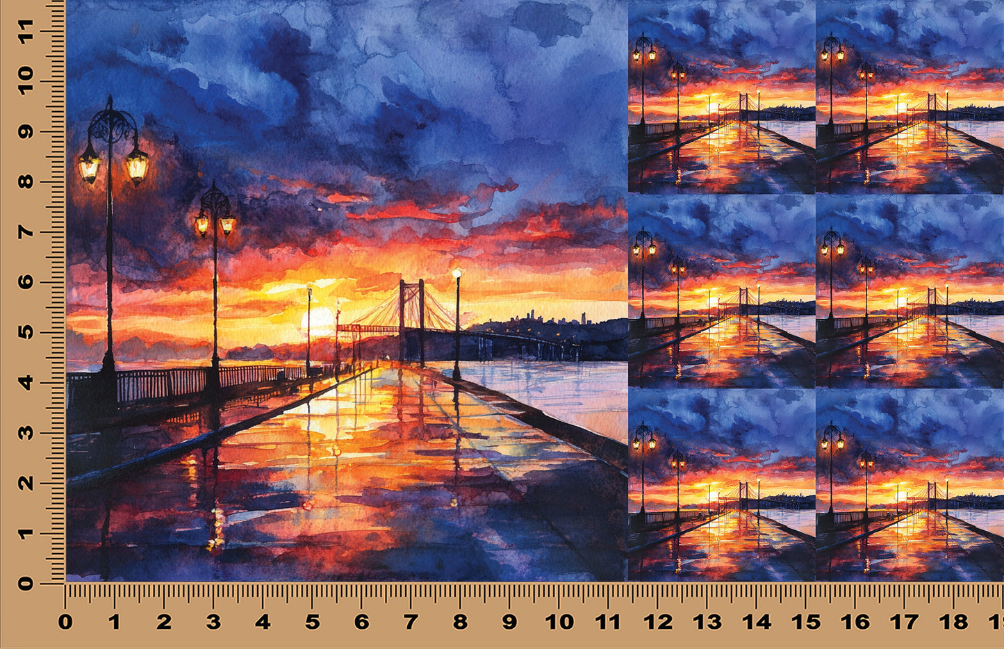 DecoCraft - Scenic Tiles Series - Twilight Bridge Walk