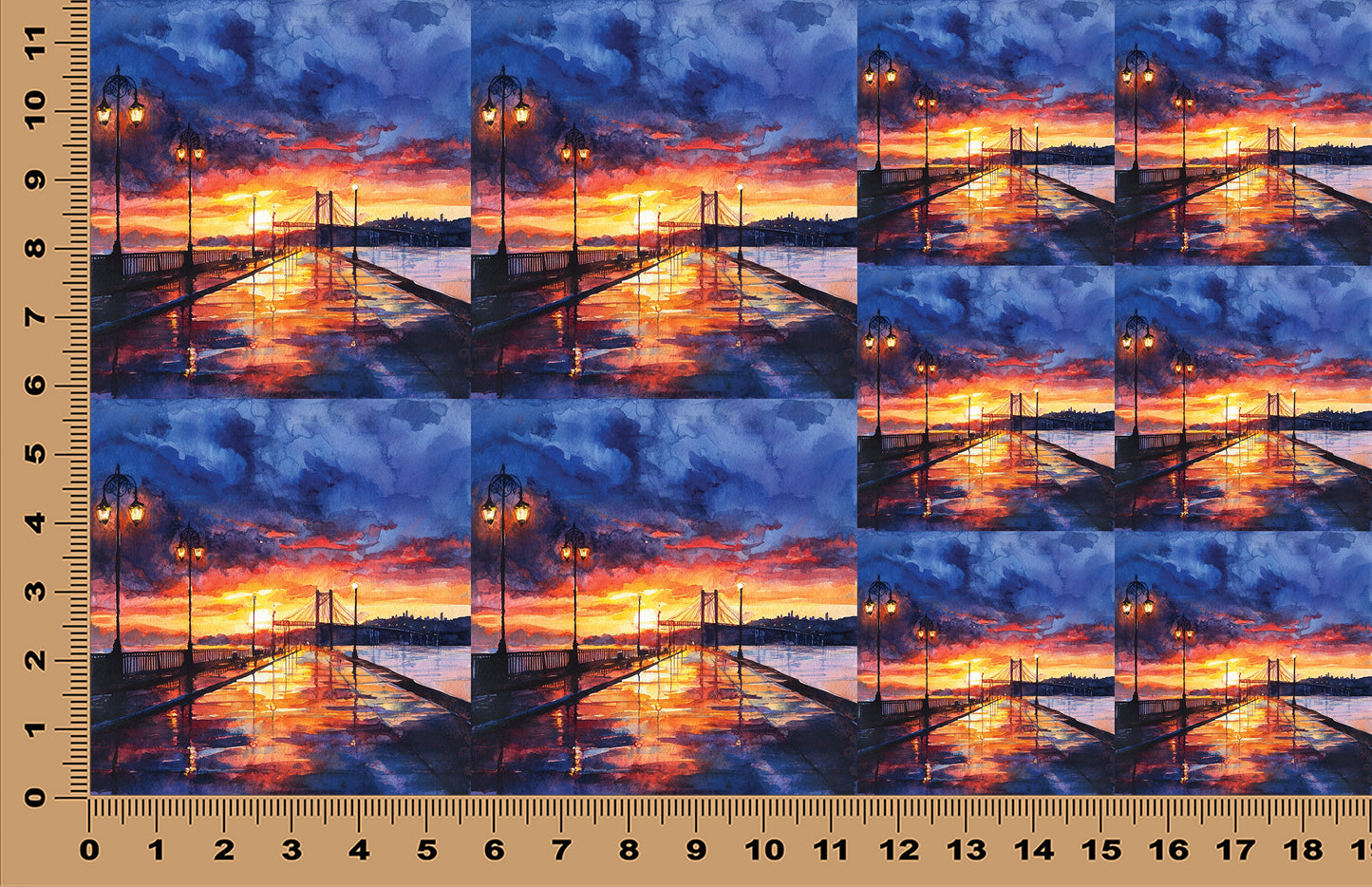 DecoCraft - Scenic Tiles Series - Twilight Bridge Walk