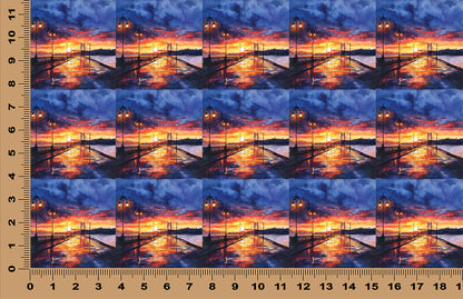 DecoCraft - Scenic Tiles Series - Twilight Bridge Walk