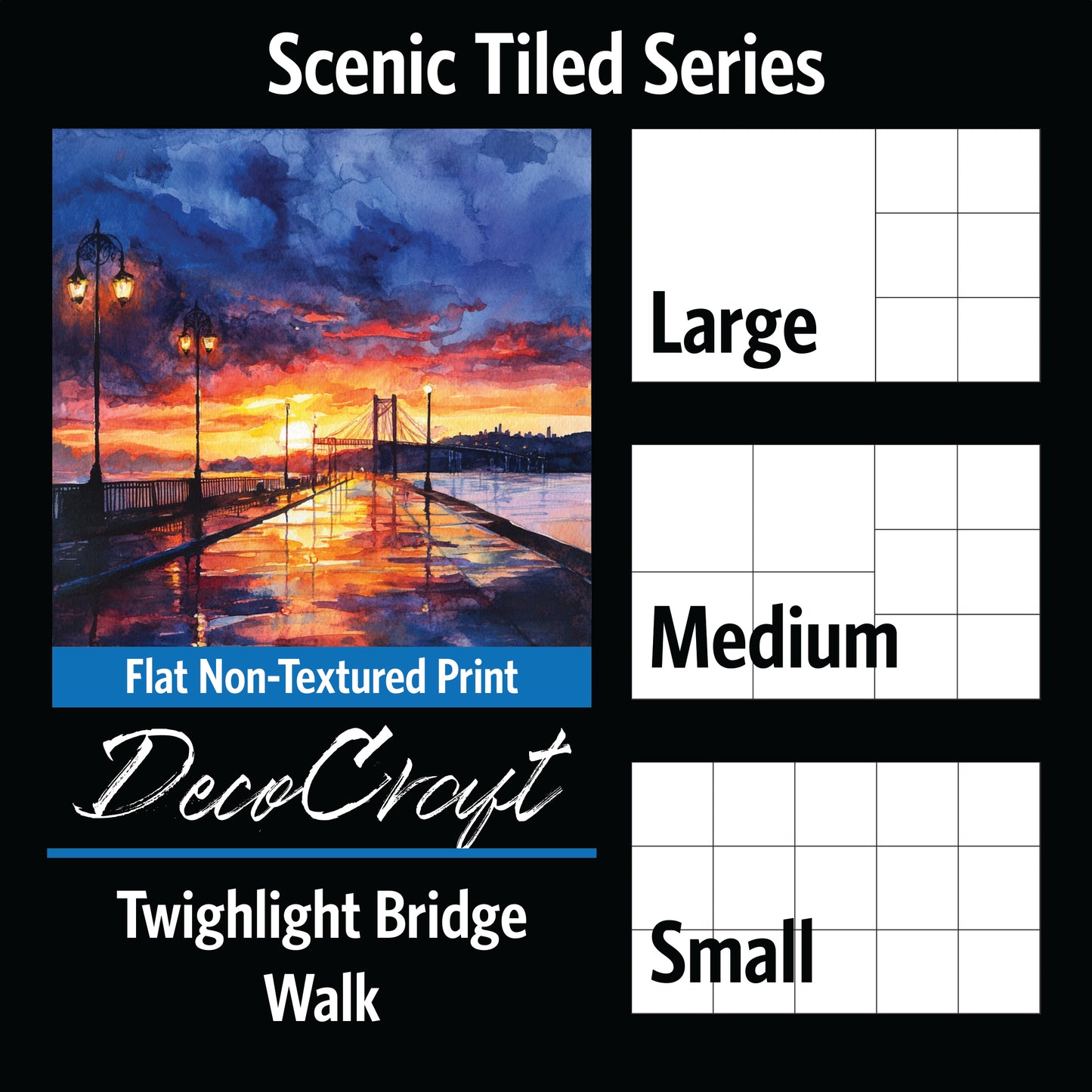 DecoCraft - Scenic Tiles Series - Twilight Bridge Walk