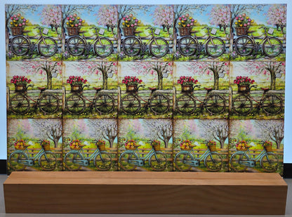 DecoCraft - Scenic Tiles Series - Bicycle Blooms