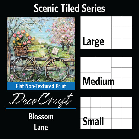 DecoCraft - Scenic Tiles Series - Blossom Lane Bicycle