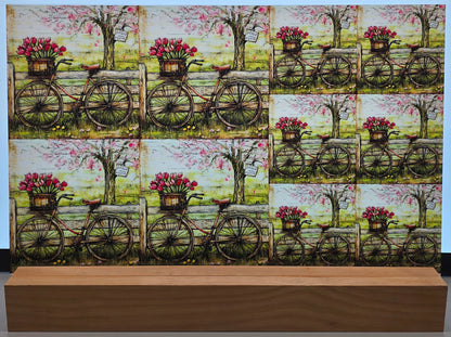 DecoCraft - Scenic Tiles Series - Tulips by the Old Fence