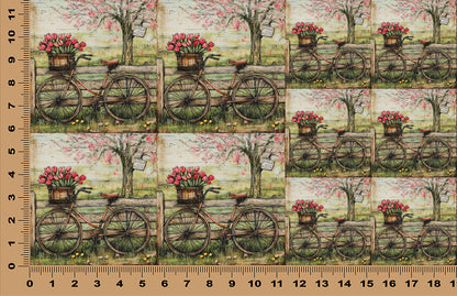DecoCraft - Scenic Tiles Series - Tulips by the Old Fence