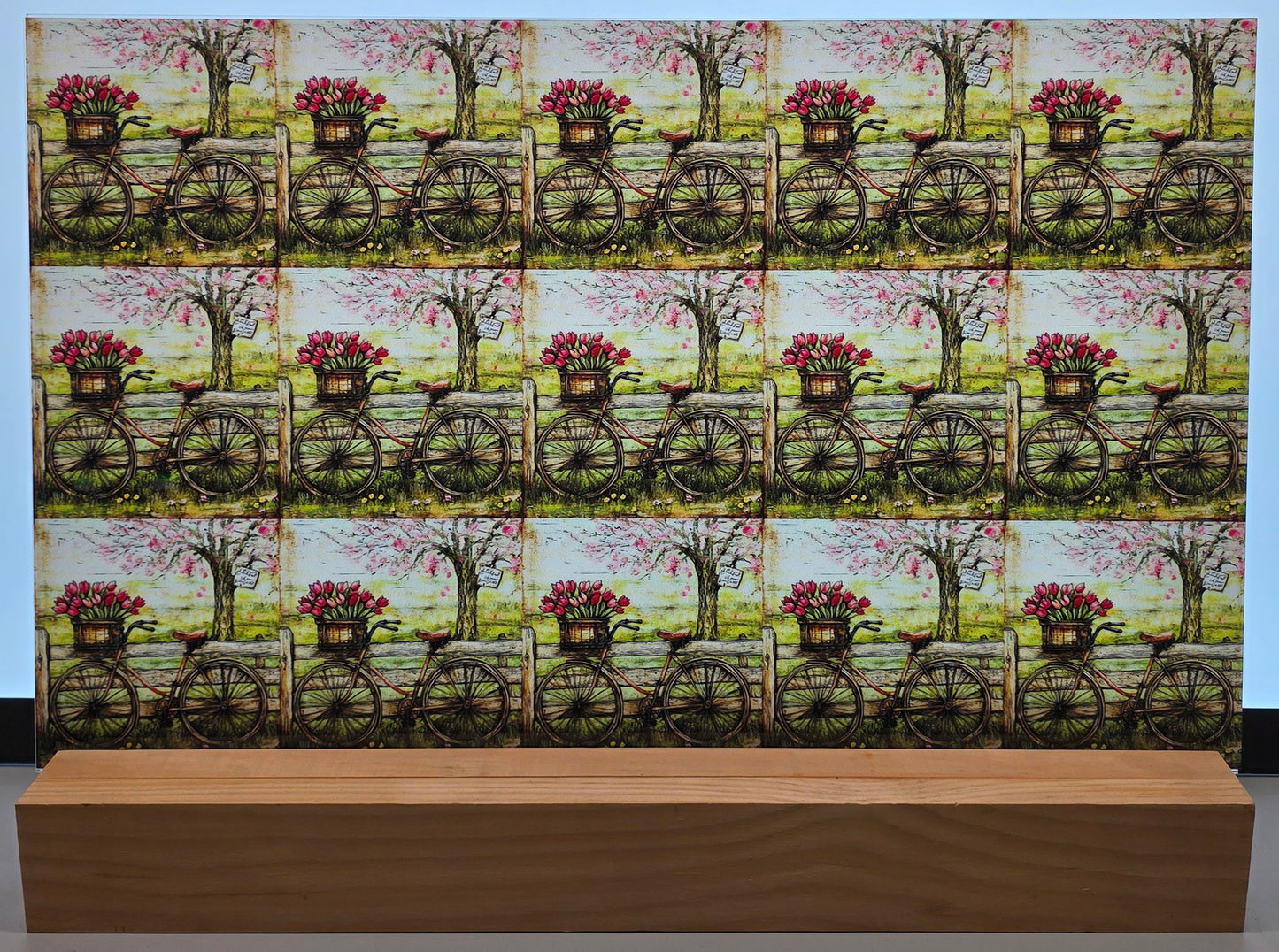 DecoCraft - Scenic Tiles Series - Tulips by the Old Fence