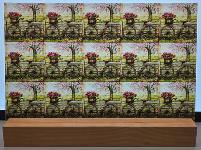 DecoCraft - Scenic Tiles Series - Tulips by the Old Fence