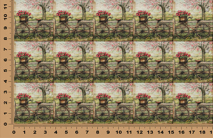 DecoCraft - Scenic Tiles Series - Tulips by the Old Fence