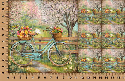 DecoCraft - Scenic Tiles Series - Spring Ride in Bloom