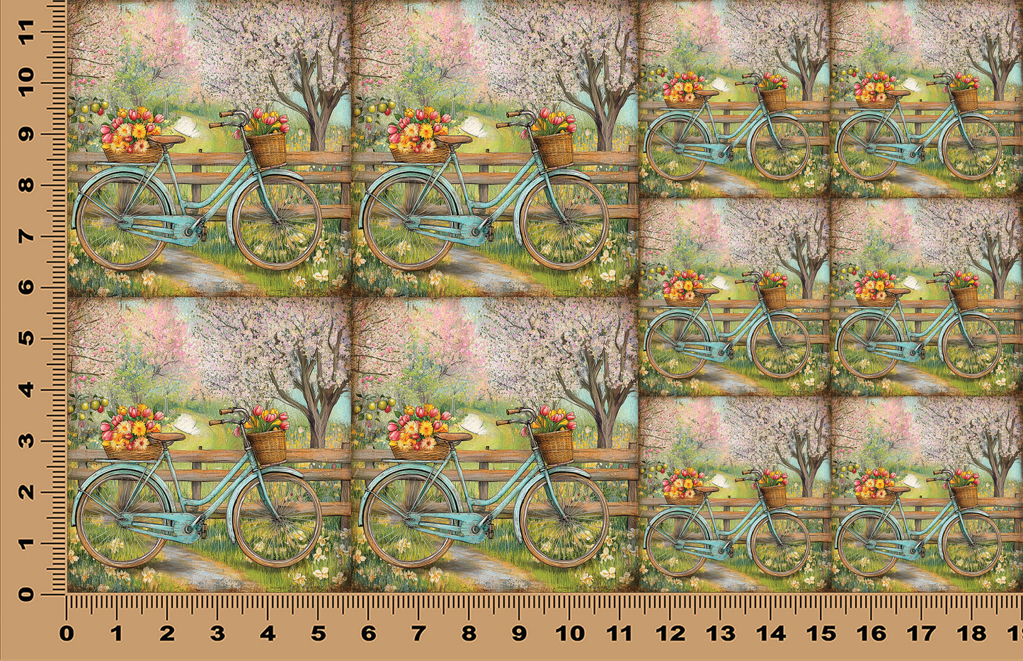 DecoCraft - Scenic Tiles Series - Spring Ride in Bloom