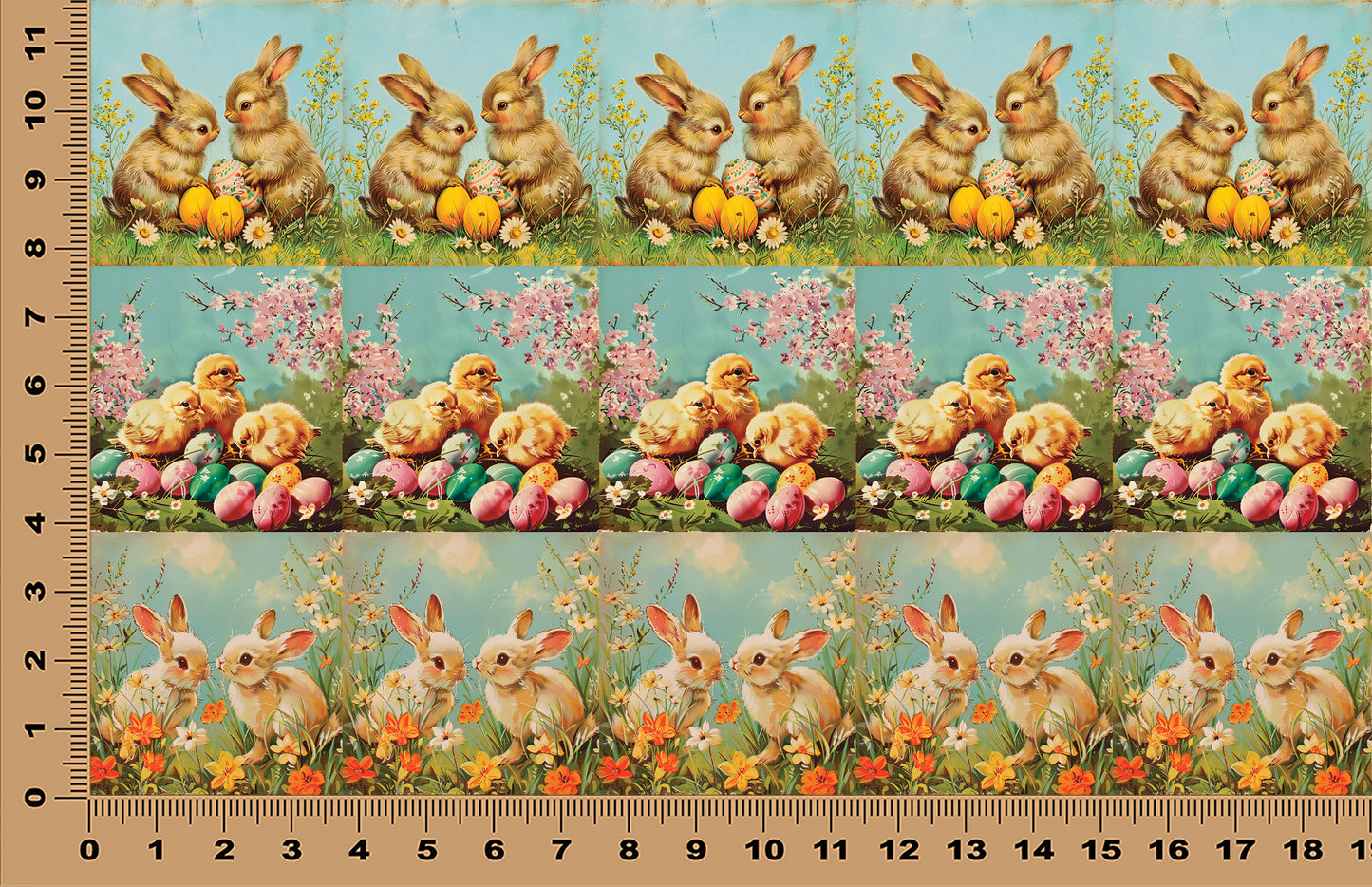 DecoCraft - Scenic Tiles Series - Vintage Easter Meadow