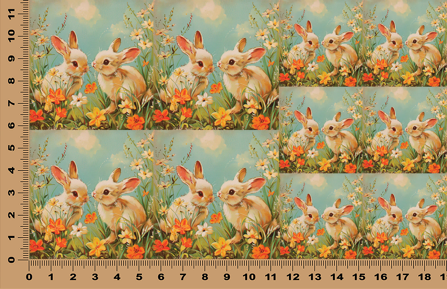 DecoCraft - Scenic Tiles Series - Meadow Bunny