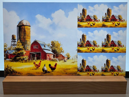 DecoCraft - Scenic Tiles Series - Sunlit Barnyard Morning