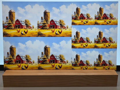 DecoCraft - Scenic Tiles Series - Sunlit Barnyard Morning