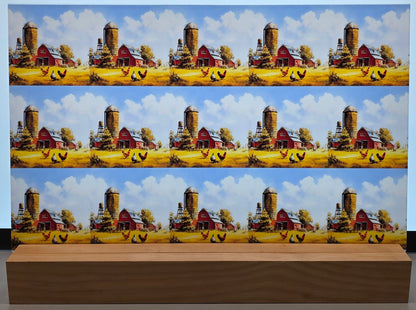 DecoCraft - Scenic Tiles Series - Sunlit Barnyard Morning