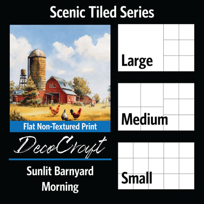 DecoCraft - Scenic Tiles Series - Sunlit Barnyard Morning