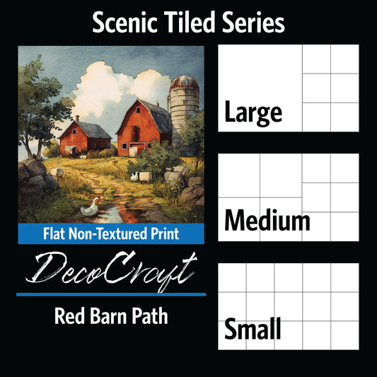 DecoCraft - Scenic Tiles Series - Red Barn Path
