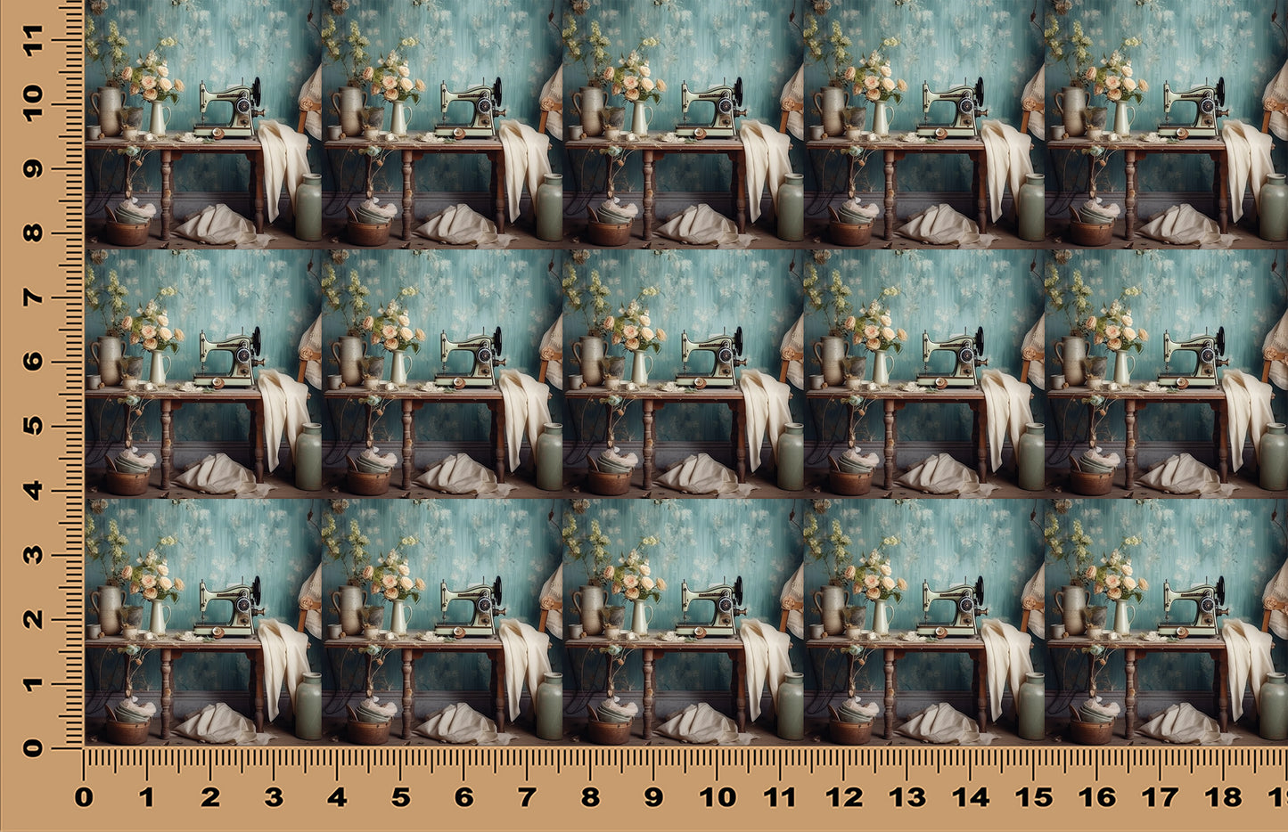 DecoCraft - Scenic Tiles Series - Seamstress Table