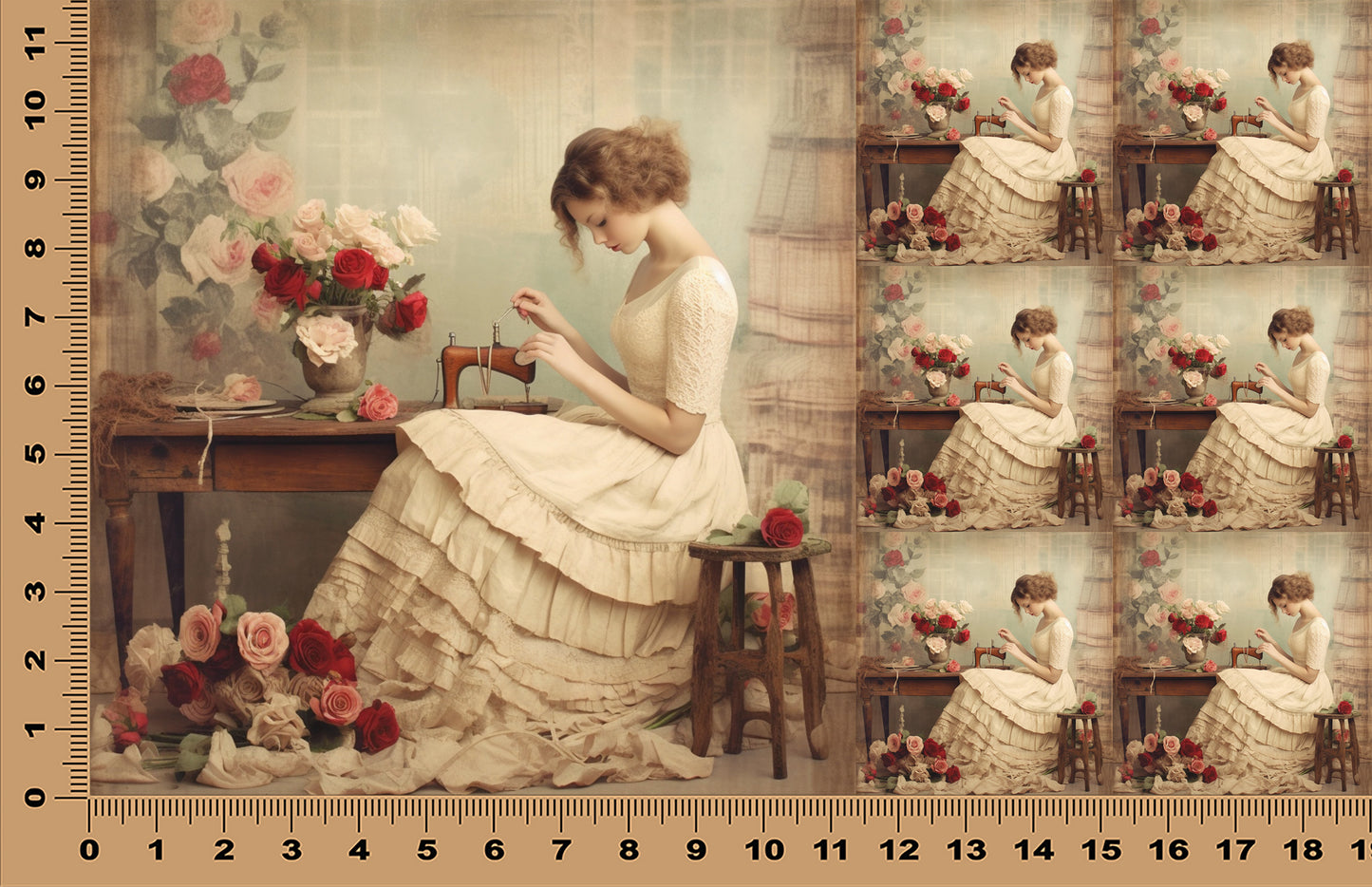 DecoCraft - Scenic Tiles Series - Heirloom Dressmaker