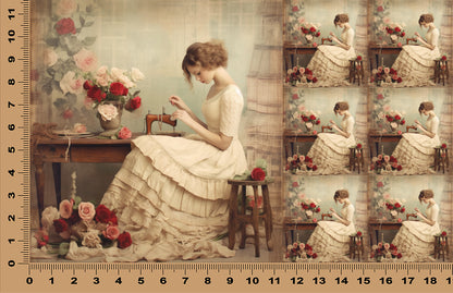 DecoCraft - Scenic Tiles Series - Heirloom Dressmaker