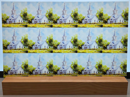 DecoCraft - Scenic Tiles Series - Little White Country Church
