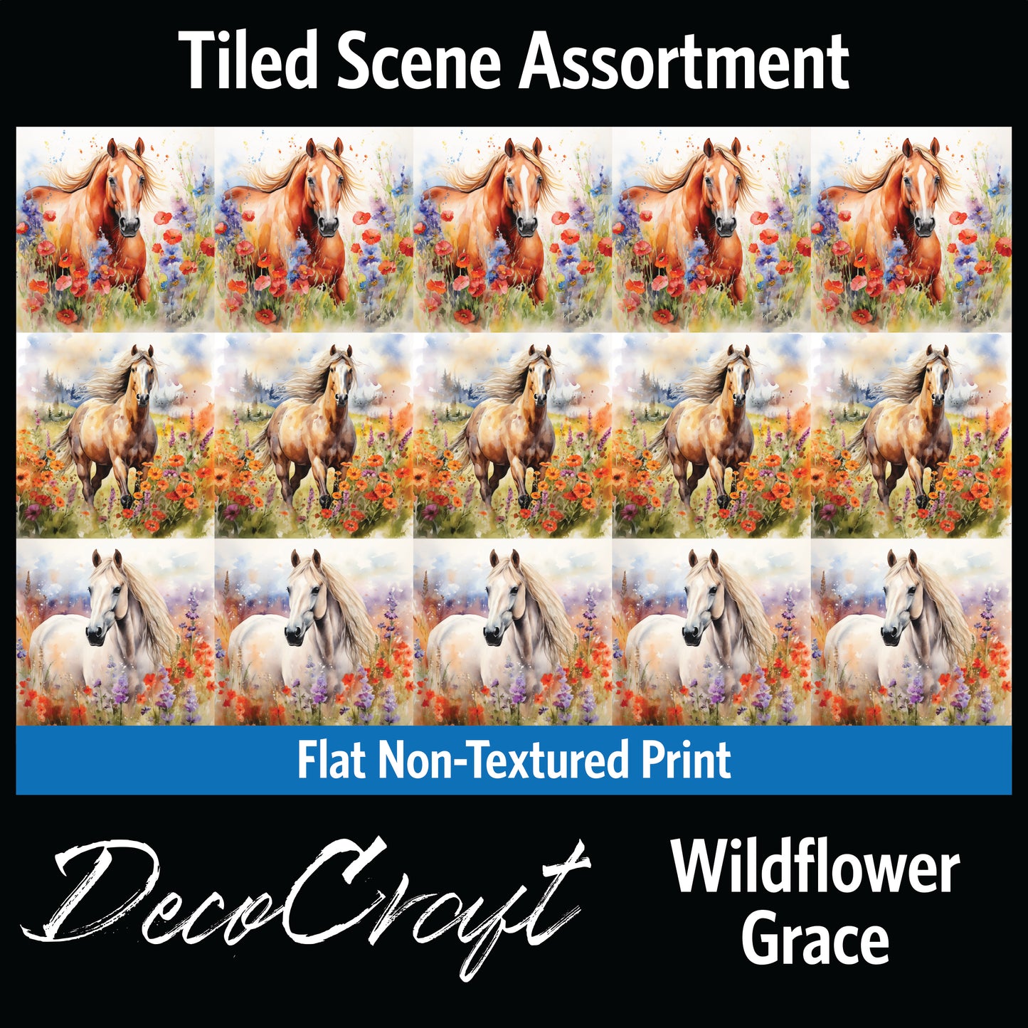 DecoCraft - Scenic Tiles Series - Wildflower Grace