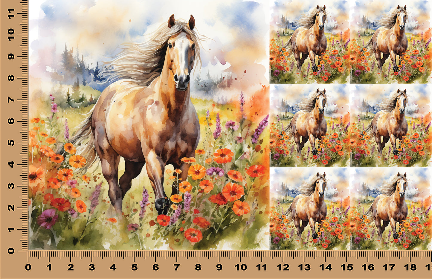 DecoCraft - Scenic Tiles Series - Golden Meadow Runner