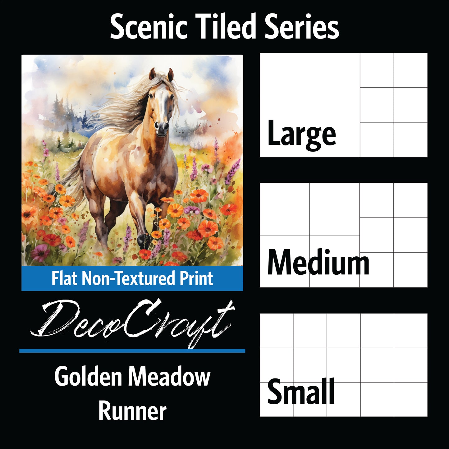 DecoCraft - Scenic Tiles Series - Golden Meadow Runner