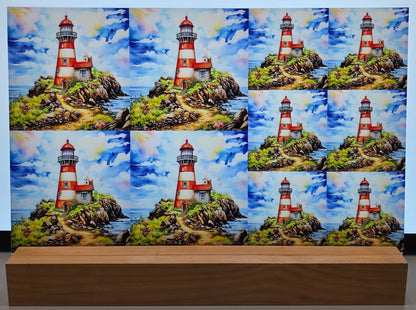 DecoCraft - Scenic Tiles Series - Watercolor Lighthouses - Beacon on the Wild Coast