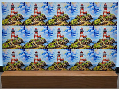 DecoCraft - Scenic Tiles Series - Watercolor Lighthouses - Beacon on the Wild Coast