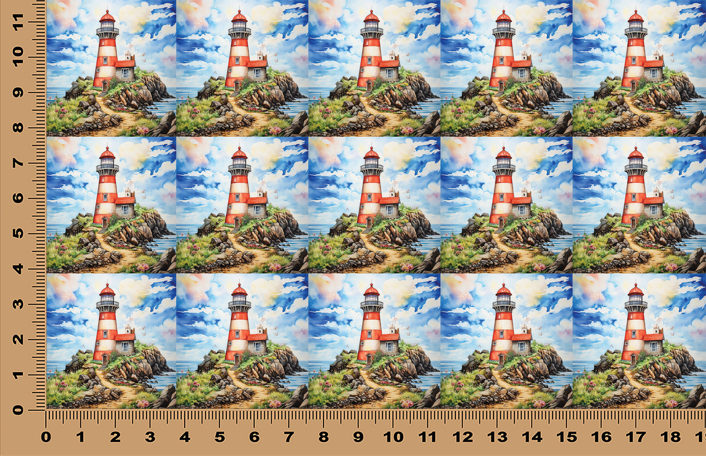DecoCraft - Scenic Tiles Series - Watercolor Lighthouses - Beacon on the Wild Coast