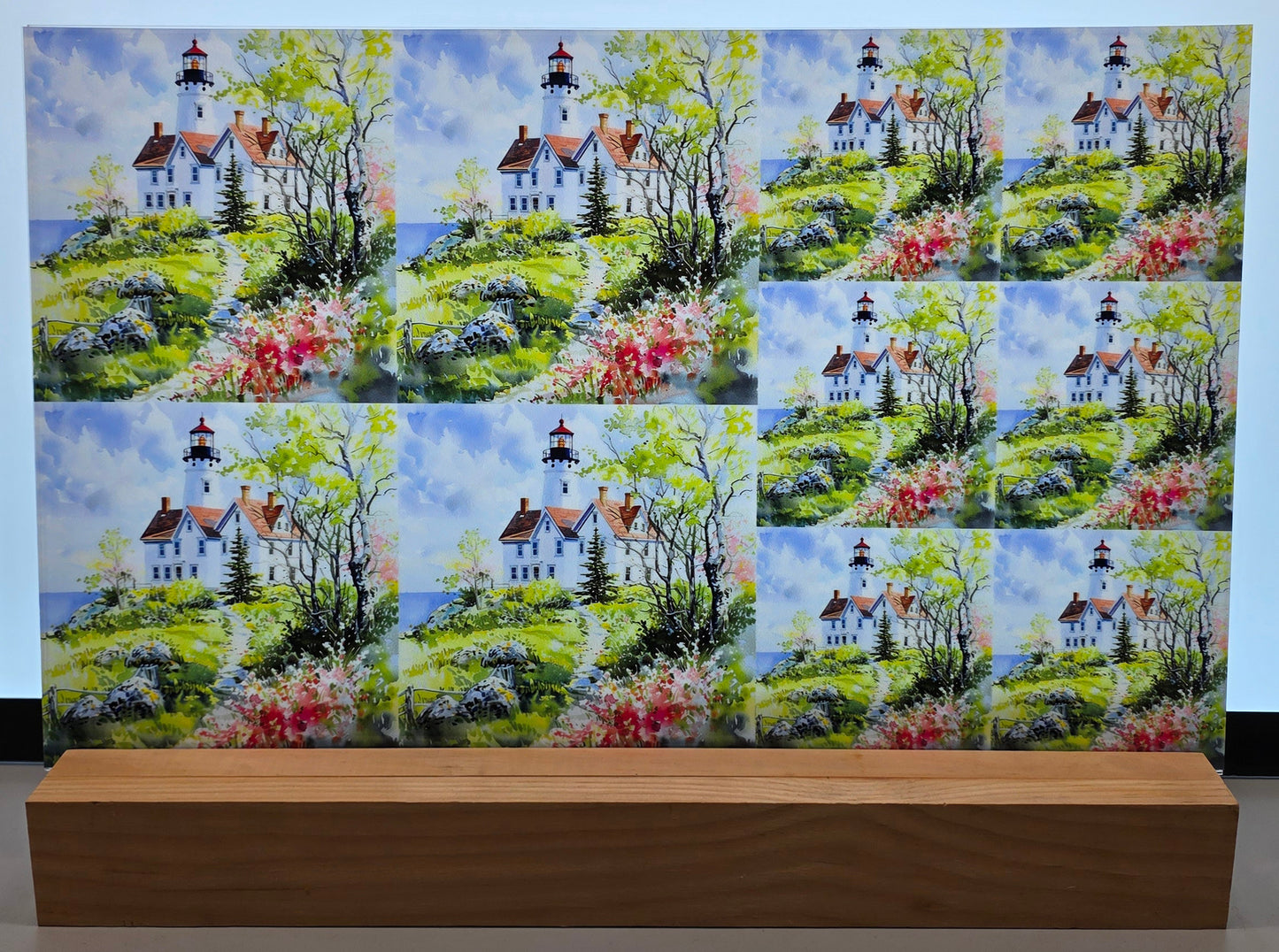 DecoCraft - Scenic Tiles Series - Watercolor Lighthouses - Harbor Home