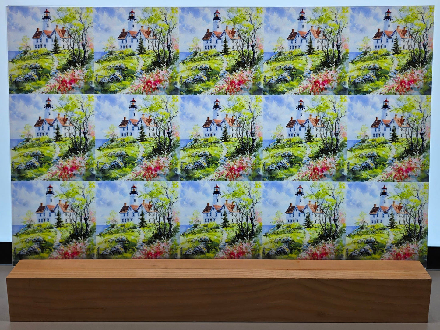 DecoCraft - Scenic Tiles Series - Watercolor Lighthouses - Harbor Home