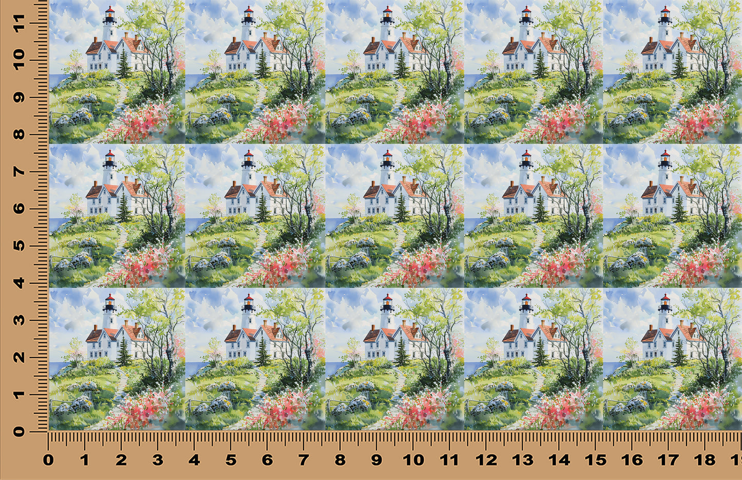 DecoCraft - Scenic Tiles Series - Watercolor Lighthouses - Harbor Home