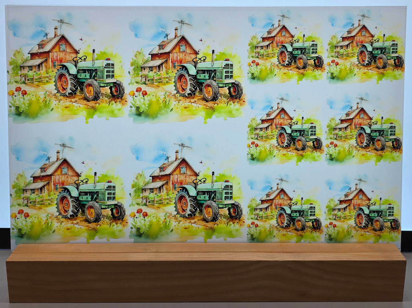 DecoCraft - Scenic Tiles Series - Watercolor Farmhouses - Morning Chores
